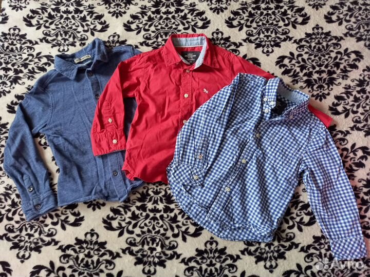 Рубашки на мальчика 3-4 года