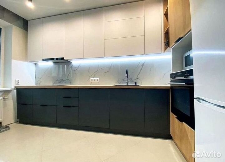 Кухня угловая с подсветкой