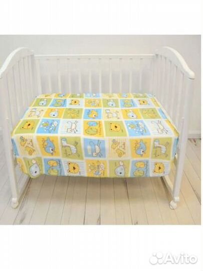 Плед,постельное в детскую кроватку + наматрасник