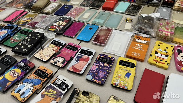 Чехлы на iPhone 5, 6, 6 plus, 7 примерно 600шт