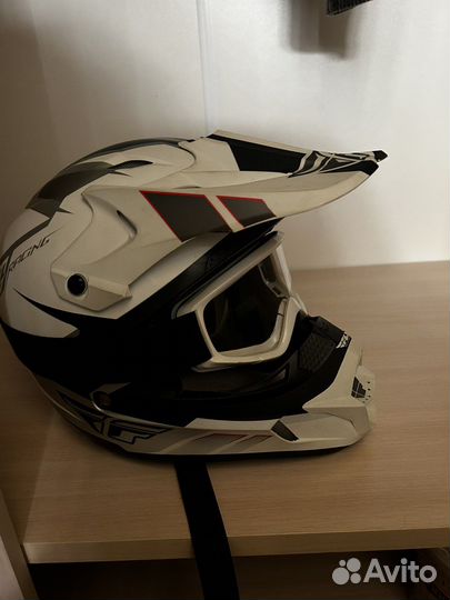 Fly - Kinetic Impulse шлем, матовый бело-черный