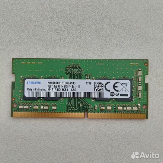 Озу Samsung 8Gb для ноутбука Lenovo, SO-dimm DDR4