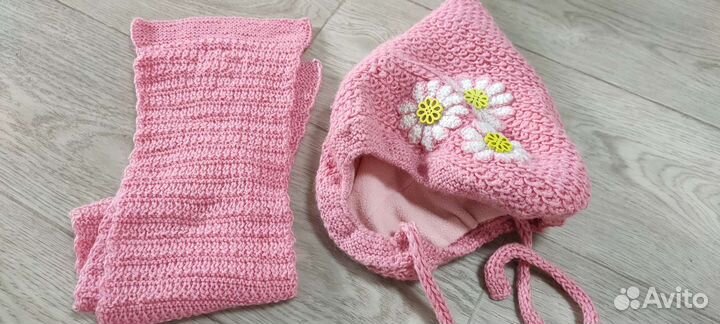 Шапка зимняя на девочку 2-3 года