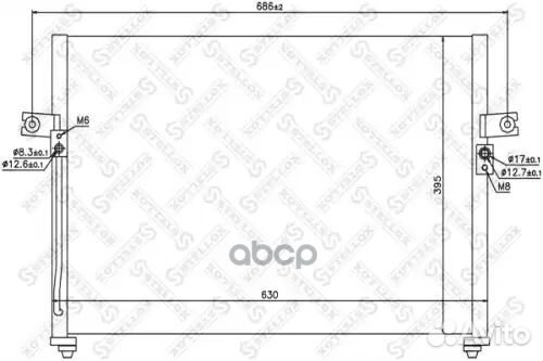 Конденсер hyundai H-1 1045437SX Stellox