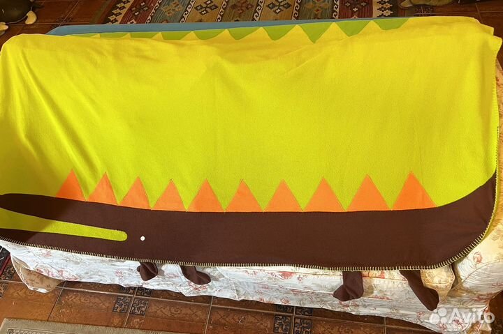 Детский плед одеяло Икея крокодил