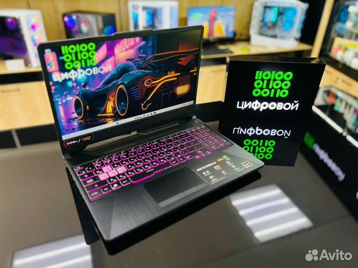 Игровой ноутбук Asus TUF Ryzen 5 7535/RTX3050/DDR5