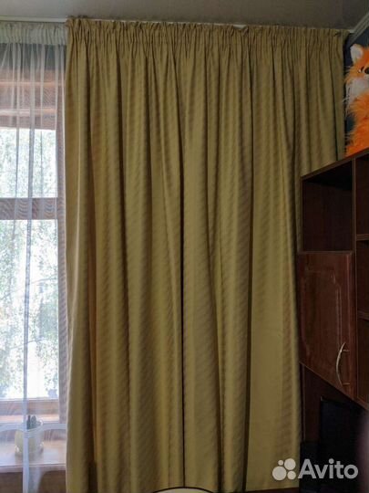 Шторы жёлтые тюль