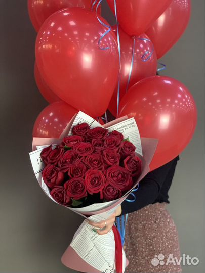 Розы. Цветы и Воздушные шарики. Доставка