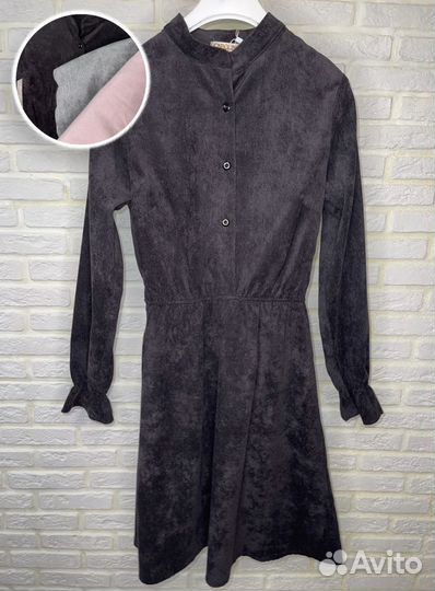 Вельветовое платье (новое, в 3 цветах)