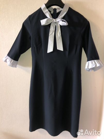 Школьное платье синее 46