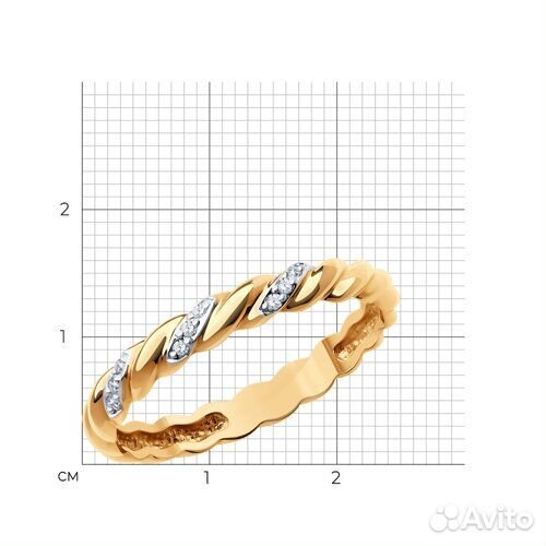 Кольцо sokolov из золота, 1110228, р.16