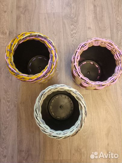 Кашпо из ротанга