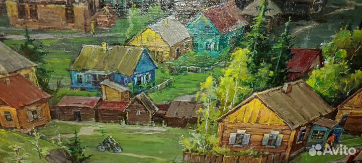 Старинная картина маслом