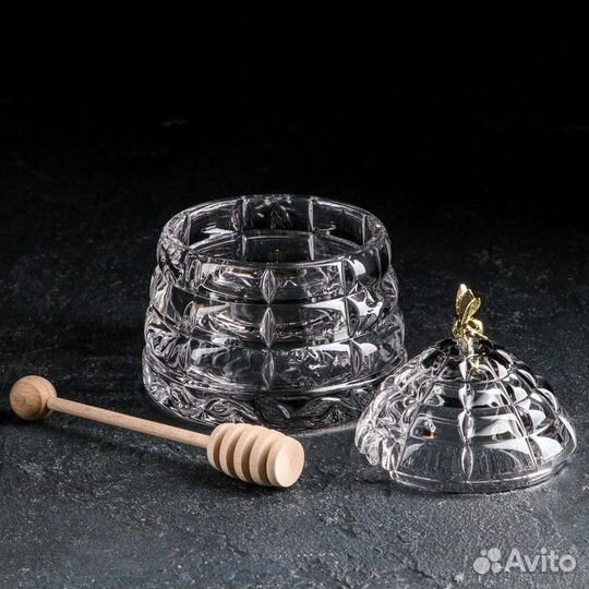 Банка для меда Crystal Bohemia Улей с пчёлкой