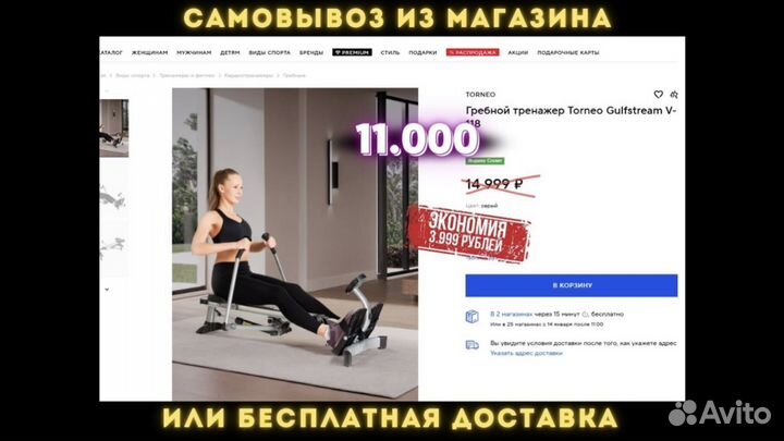 Гребной тренажер torneo Gulfstream V-118