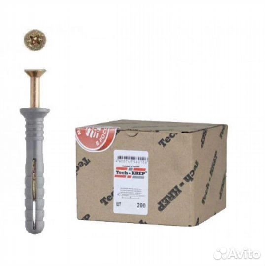 Дюбель гвоздь 6х40 потай (упак 200 шт)