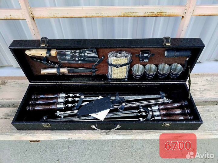 Шашлычный набор. Подарочный набор шампуров