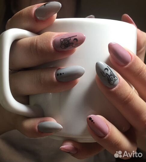 Комбинированный маникюр, укрепление, покрытие