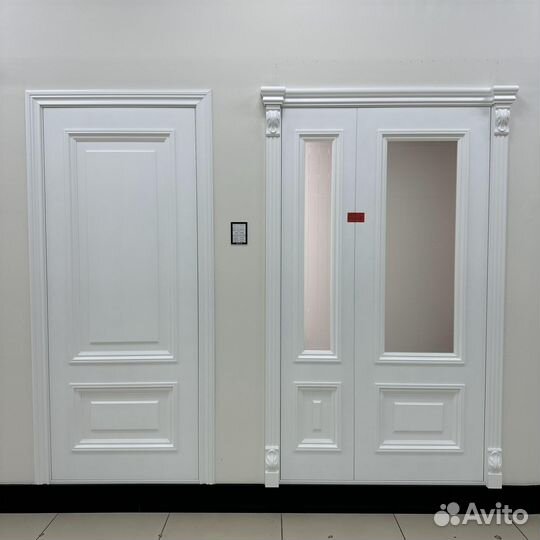 Двери межкомнатные белые p-8366