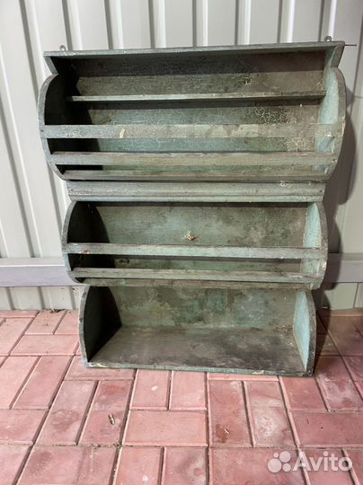 Шкаф навесной старинный полка дерево