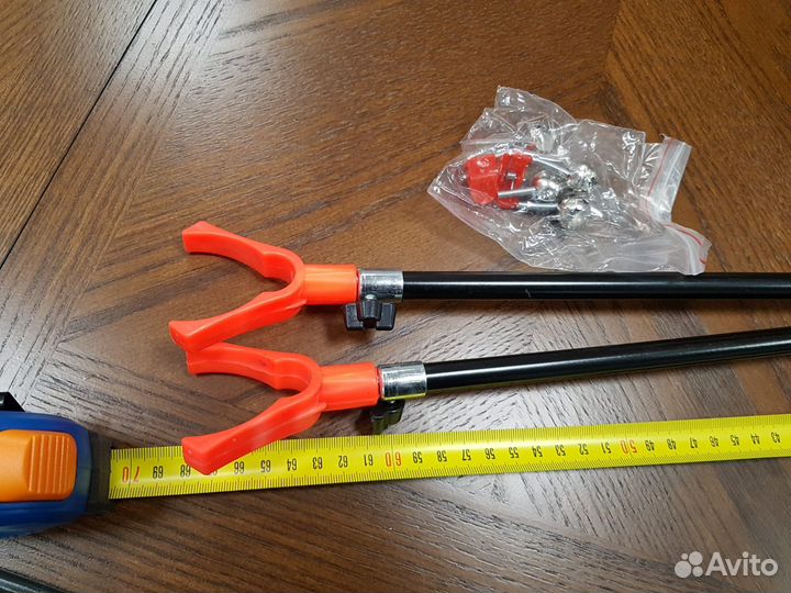 Подставка для удочки стойка держатель удилища для рыбалки 2 шт + 2 колокольчика
