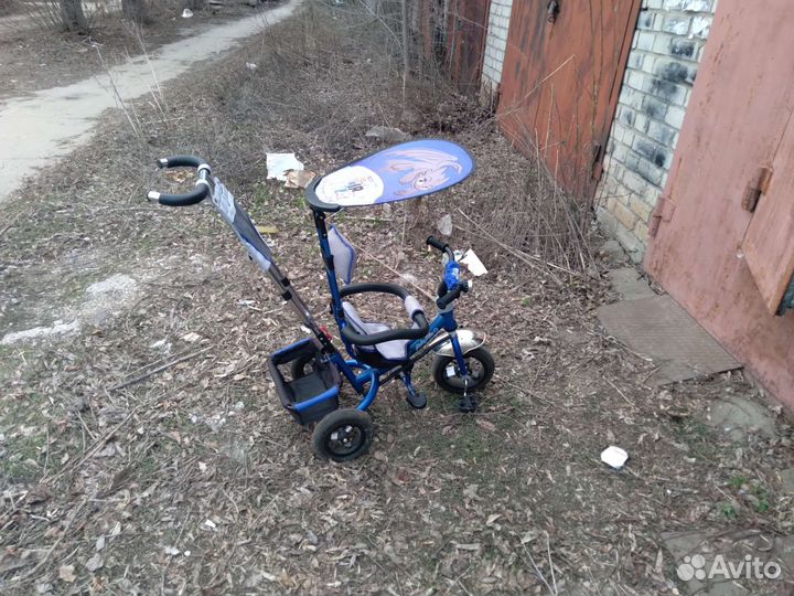 Детский велосипед с родительской ручкой