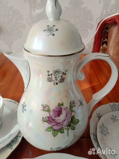 Чайно - кофейный сервиз ГДР Роза