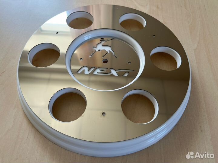 Колпаки белые газель нержавейка хром