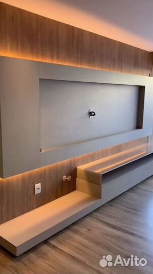 Тв зона в зале