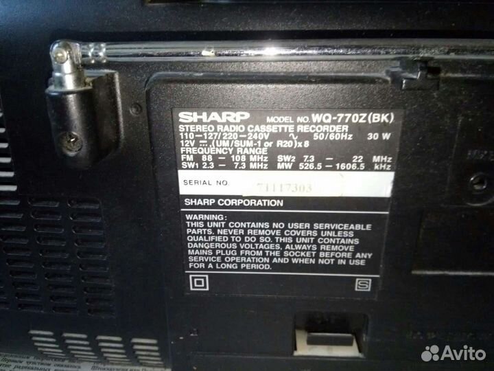 Sharp wq-770.магнитофон
