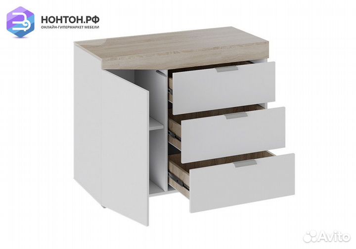Комод тип 1 дуб сонома / белый ясень