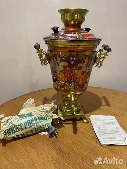 Самовар электрический новый 4,5 л расписной