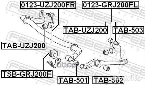Тяга переднего стабилизатора L toyota LC200 2007
