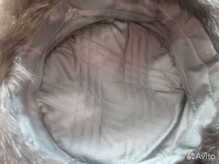 Норковая шапка мужская черная