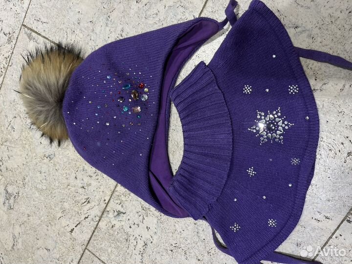 Комплект шапка и снуд