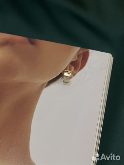 Серьги конго мини с перламутром