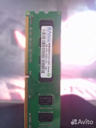 Оперативная память 4 Гб ddr3 2 планки по 2Гб