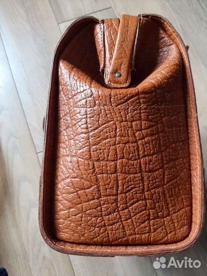 Сумка саквояж натуральная кожа СССР