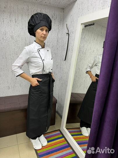 Поварская форма(китель, брюки, фартуки, колпаки)