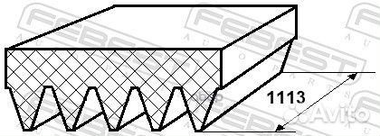 Ремень поликлиновой 5 клинов 881275L1113 Febest