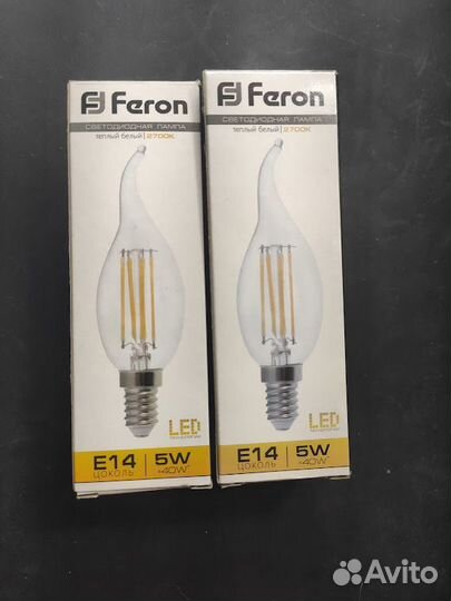 Лампа светодиодная Feron, E14, C35T, 5Вт