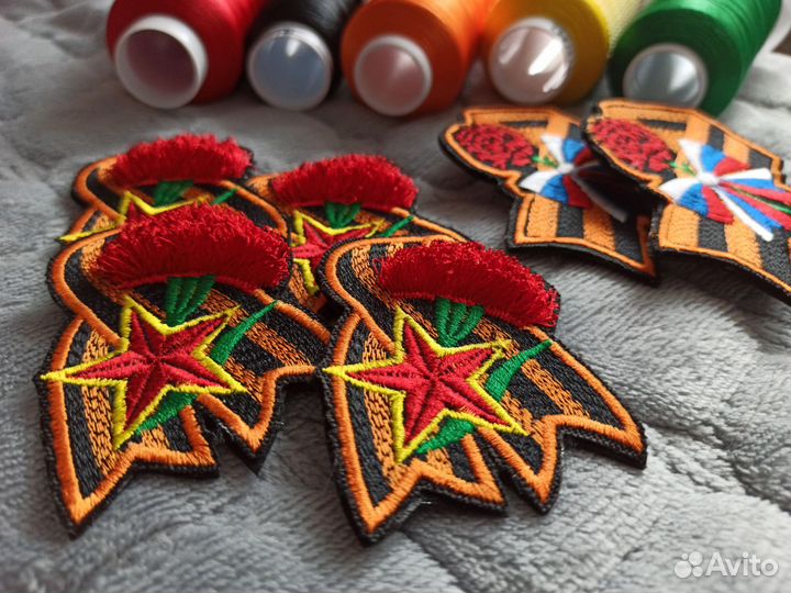 Георгиевская лента брошь вышивка на 9 мая