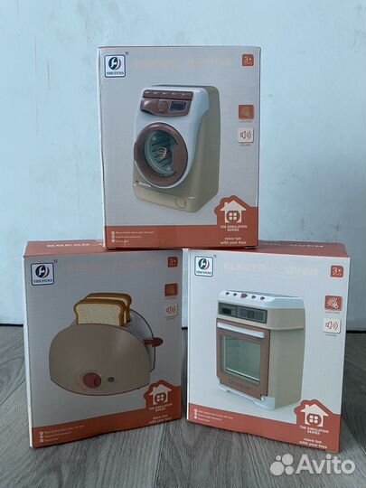 Новые игрушки стиральная машина плита тостер