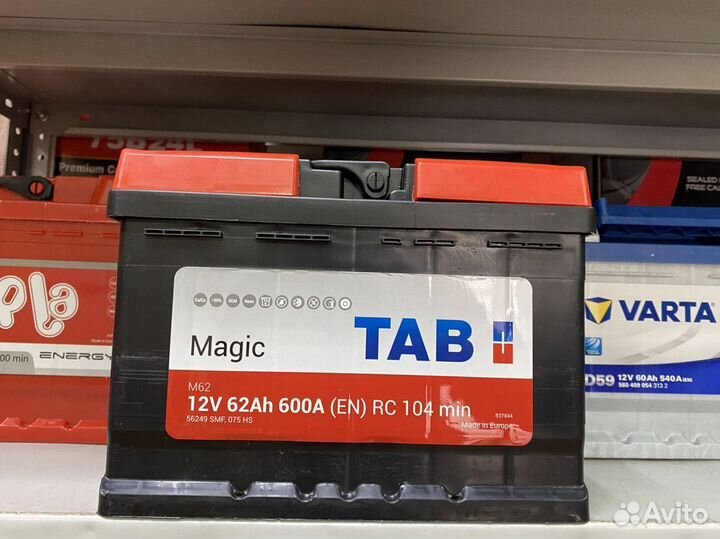 Аккумулятор Tab Magic 62Ач 600А на Ford Opel