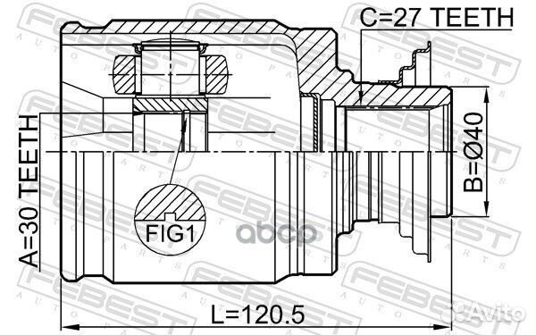 Шрус внутренний правый 30x40x27 0311-crvrh Febest