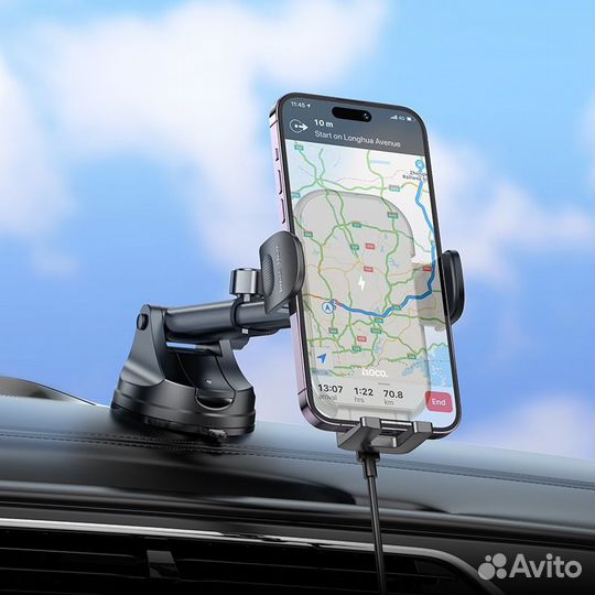 Автомобильный держатель с беспроводной зарядкой H5