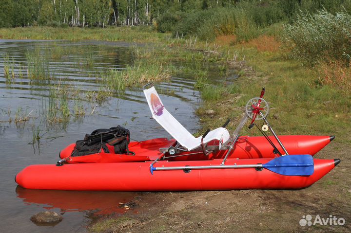 Катамаран складной с педалями для сплава