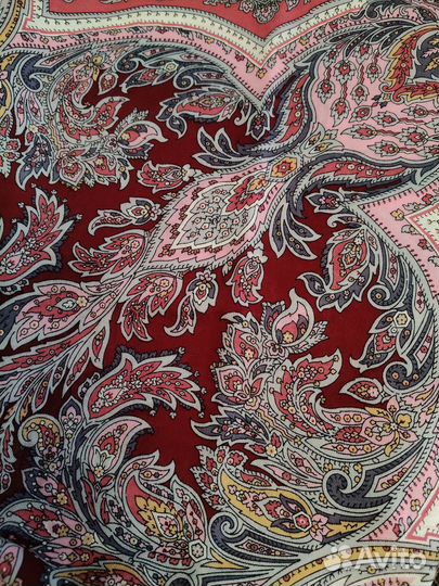 Платок павловопосадский Коралловая сказка 6