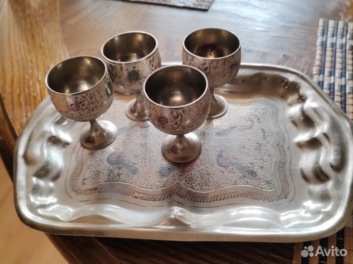 Ведёрко/льда, сахарница/дозатор, рюмки,кокотница