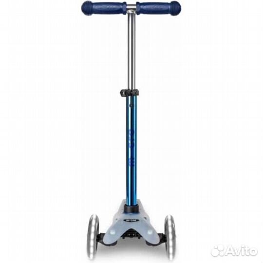 Самокат Mini Micro Deluxe Flux LED синий неохром